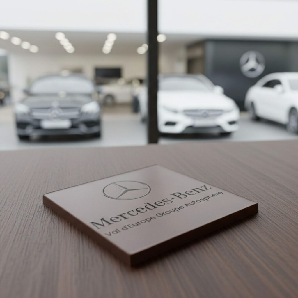 Tablette personnalisée avec le logo Mercedes-Benz